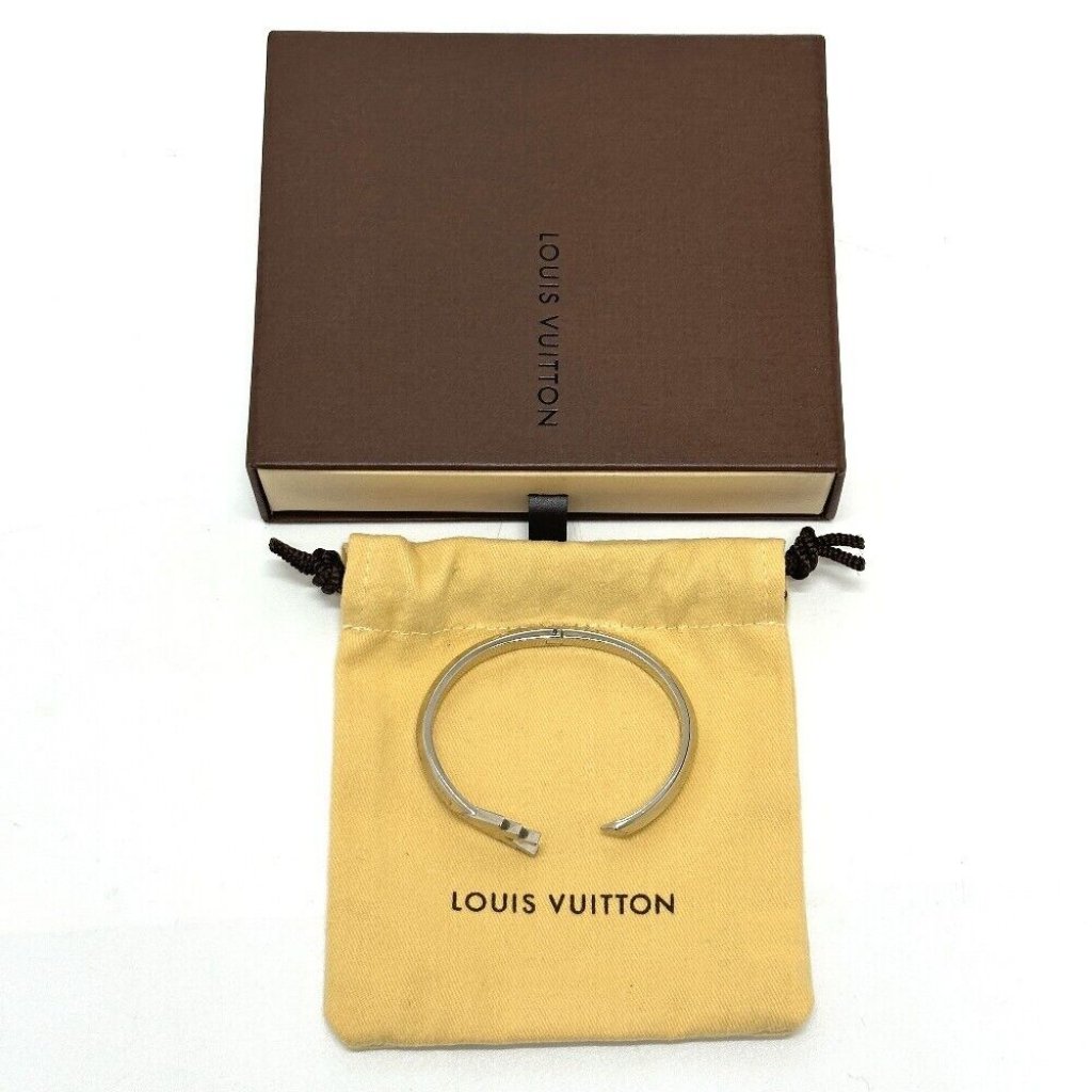 Louis Vuitton Bracelet Cuff Vvv Accessories Bangle Gold Plated Silver